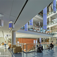Interior shot of the Integrated Sciences Complex